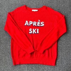 H&M LOGG Apres Ski Sweater Sz M Wool Blend Crew Neck Oversized Lodge Snow Winter